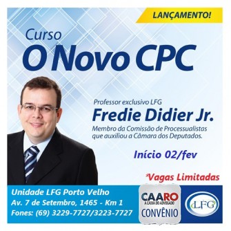 A Rede LFG lançou o curso inédito O NOVO CPC
